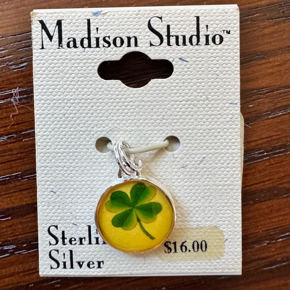 Madison Studio Sterling Silver Clover Charm